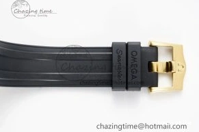 0327 TimelessDesign Speedmaster Moonwatch in Moonshine Gold YG RMF Best Edition YG Dial on Black Rubber Strap Manual Chrono 7834